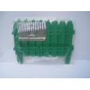 Пластиковый заборчик (зеленый) комплект из 7 секций
